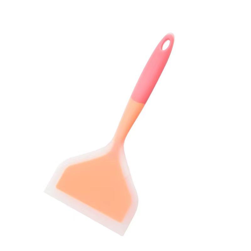 Høytemperaturbestandig silikon steke- og pannekakespatel med bred munn – gjennomsiktig Tamagoyaki-spade kjøkkenutstyr