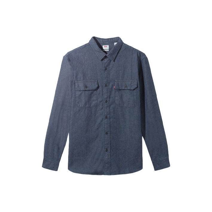 

Levis Однотонное хлопковое поло с длинным рукавом Джинсовая куртка Мужские куртки Синий 19587-0153 S