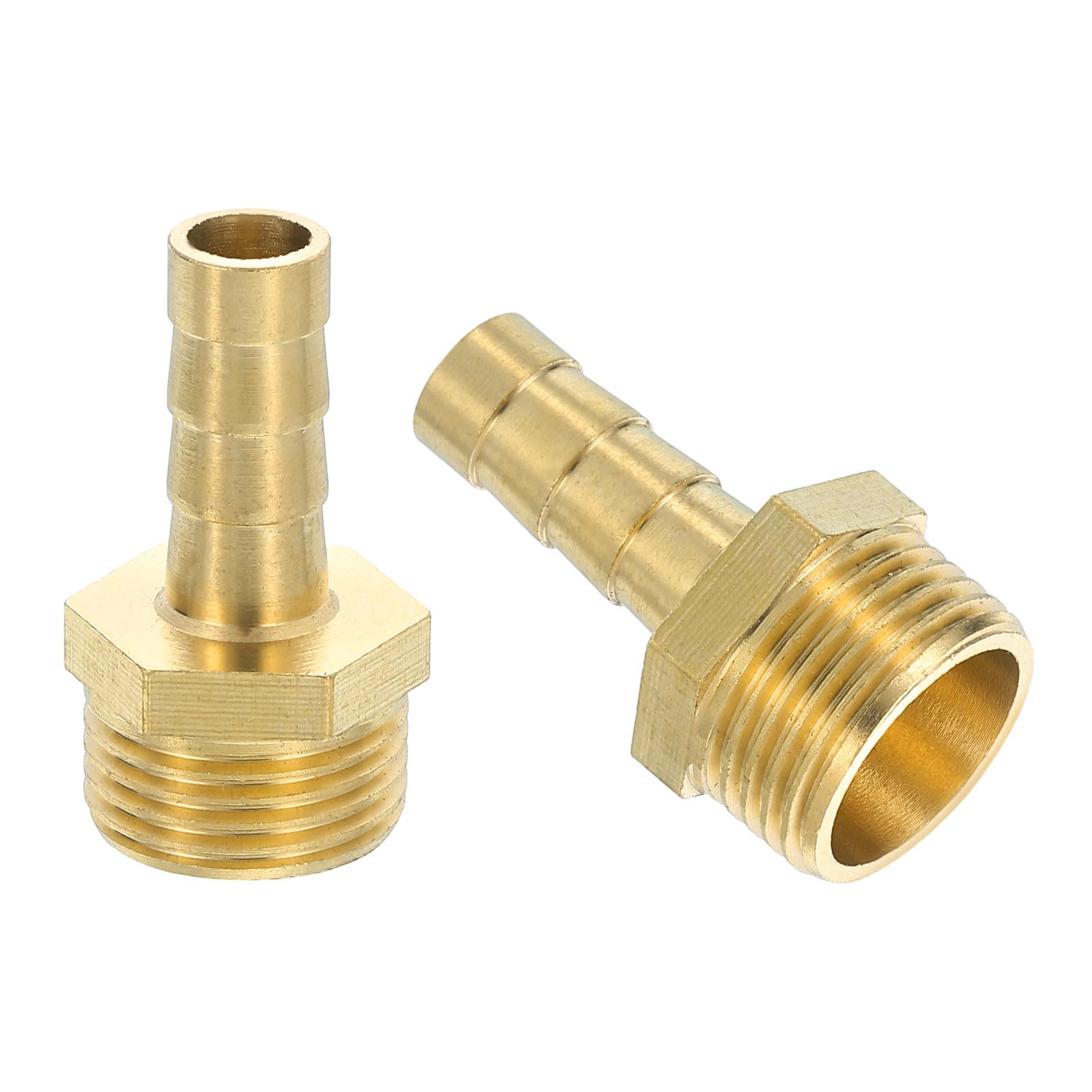 uxcell Brass Hose Barb Fitting 2pcs 5/16  Barb x G 3/8 Female Brass Barb 7.9mm×G 9.5mm золотой