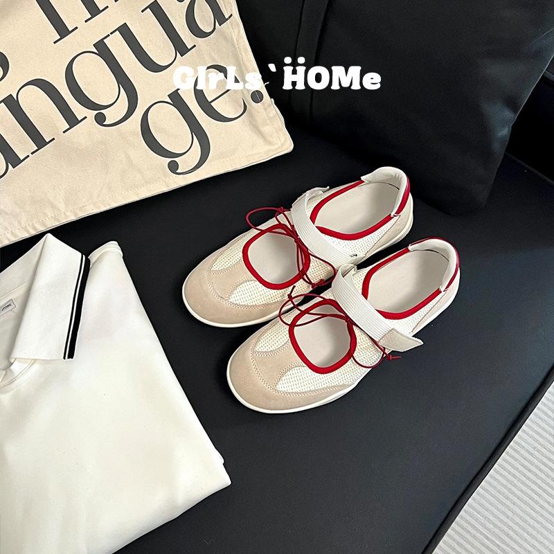 

2025 spring and summer single shoes women s new small muller shoes functional wind retro Mary Jane ballet Forrest Gump shoes 35