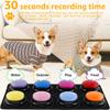 8PCS Dog Talking Button Recordable Dog Training Buttons 8 Color Dog Training Buzzers 30 Seconds Voice Recording Battery Operated