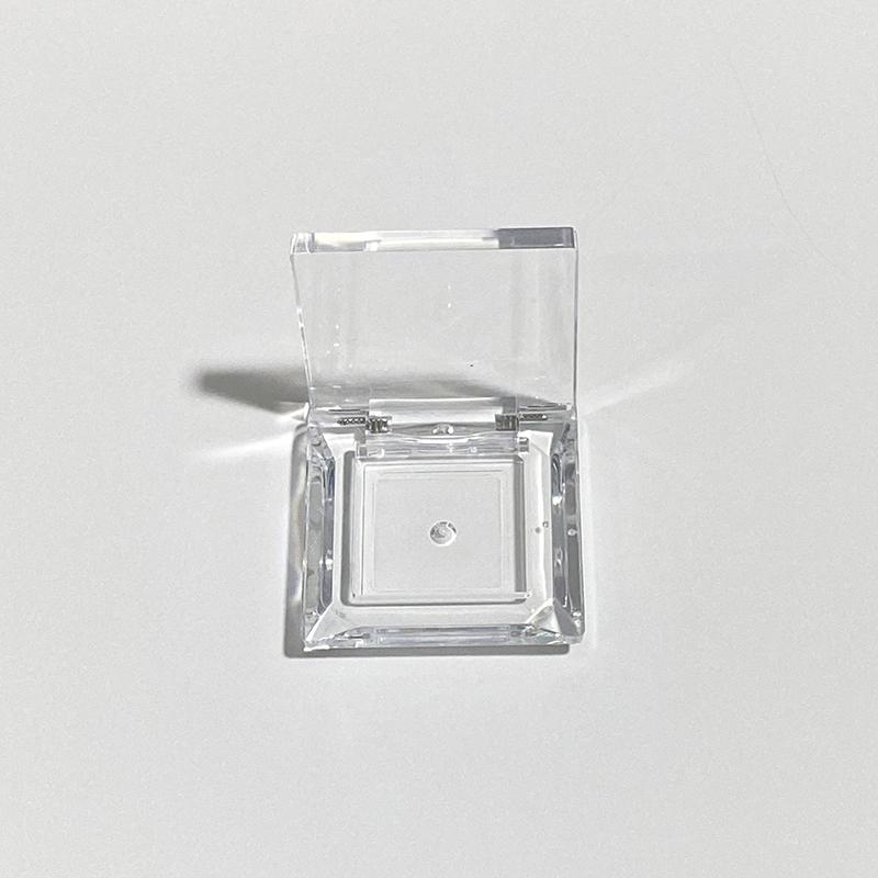 Transparent Empty Sequins Eye Shadow Box Eye Makeup Storage Box Square Mirrored Diy Empty Eyeshadow Dish For Girls