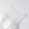 Womens 2026 Sleeveless Dress Mesh Patchwork Slim Fit Mid Length Daily Commute