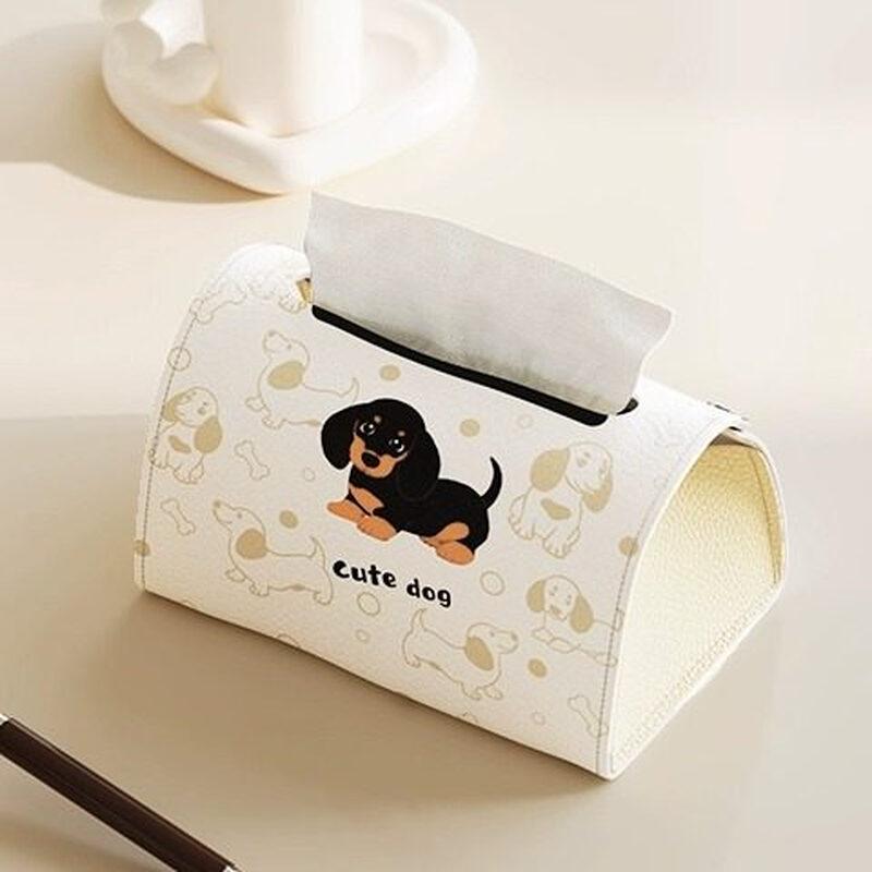 Pink Puppy Desktop Tissue Box