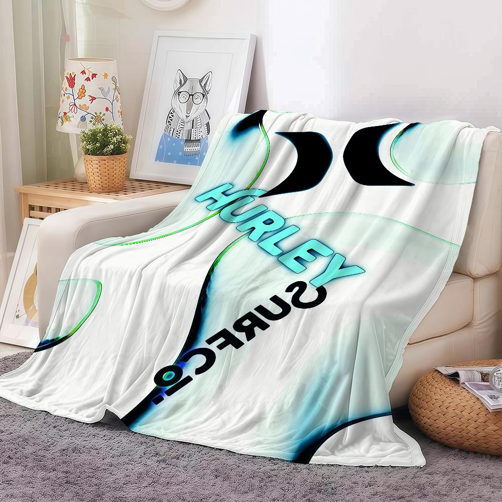 

Fashion H-hurley Blanket Warm And Soft Suitable For Bedroom Living Room Sofa Bed Office Travel Camping 30x40in