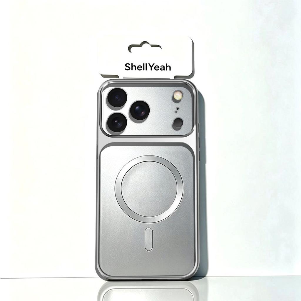 CD Texture Magnetic Ring Casing for iPhone 18ProMax 18Pro 17 ProMax Metallic Finish Shockproof Case Cover