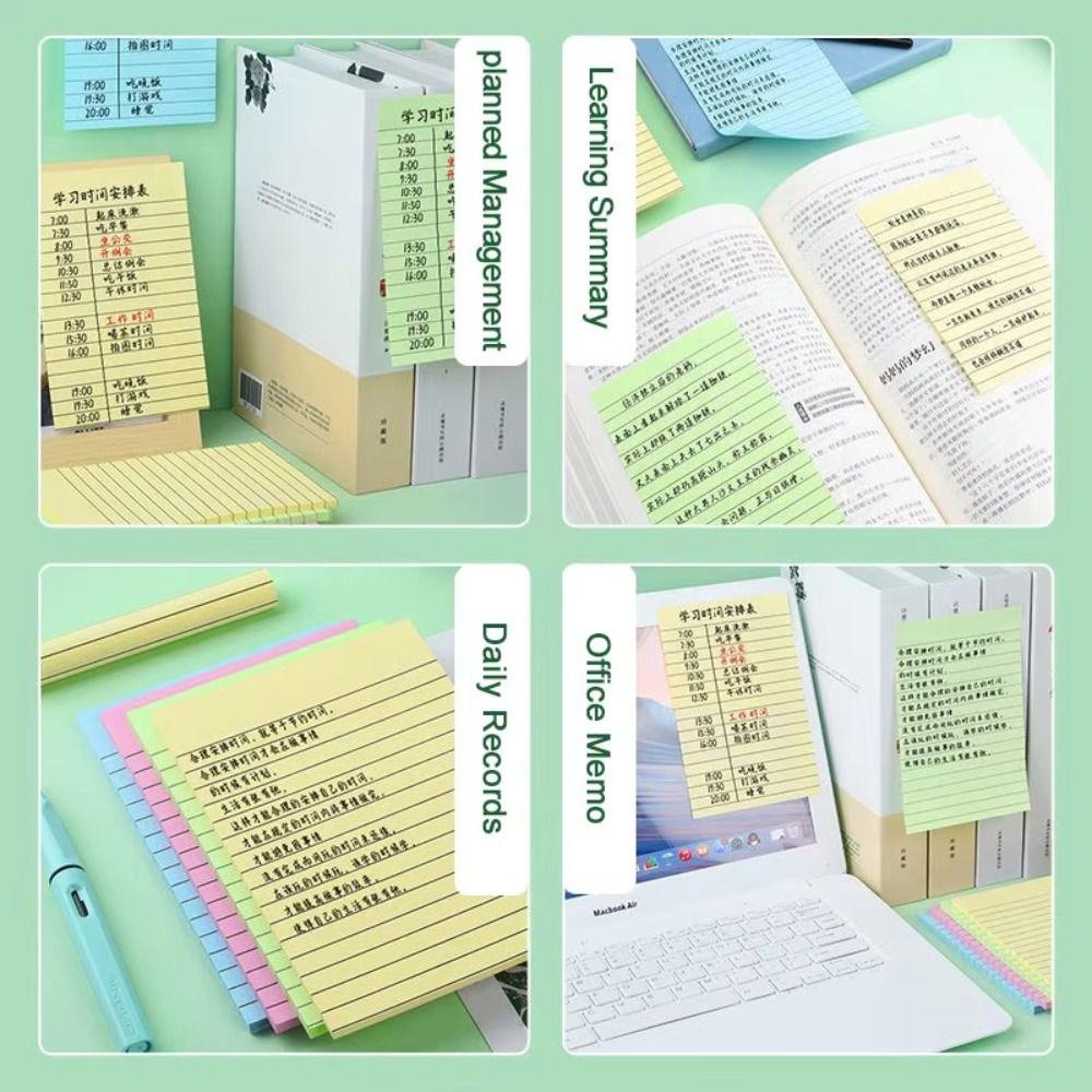 200 blätter Selbst-adhesive Memo Pad Papier N Mal Student Schreiben Marker Linie Haftnotizen Notizblock