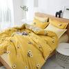 Sweet Blue Love Heart Printed Bedding Set For Girls Adults Children Bed Cover And Flat Sheet Pillowcases Soft Full Size 3/4pcs