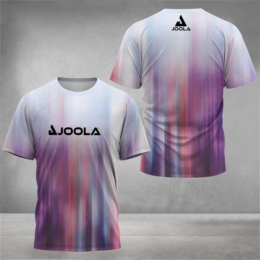 JOOLA Men's Short Sleeve Round Neck T-shirt Summer New Anti Wrinkle Breathable Loose Large Casual Couple Top