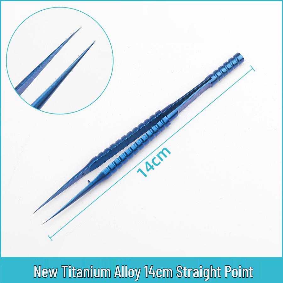 Titanium Alloy Phone Repair Tweezers – 140mm, Sharp 0.15mm Tip, Straight & Bent, Hardened.