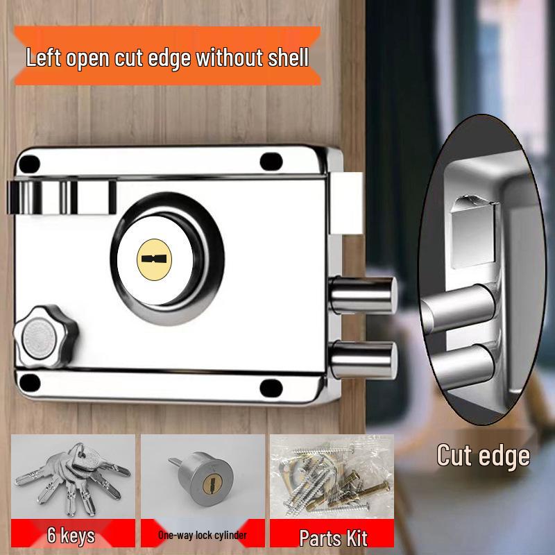 Cerradura de Puerta Antirrobo de Acero Inoxidable Bronce Rojo para Puertas de Madera o Hierro, Uso Doméstico o de Dormitorio, Con Núcleo de Cobre
