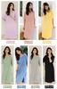 Viktrui Cooling Long Loungewear Ice Silk Loose Solid Super Short Sleeves for Summer 5°C Dress, Women's Pajamas, Fit, Comfortable, Simple, Color,