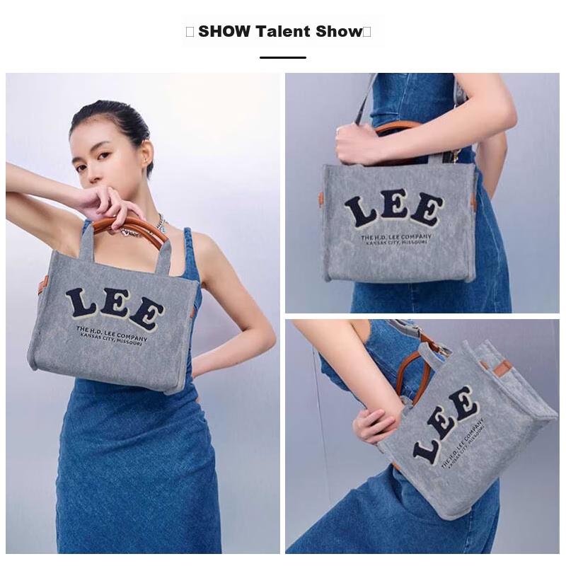 Lee Women's Handbag, Tote Bag, Crossbody Bag, Shoulder Bag, Handheld, Gray, Small Size