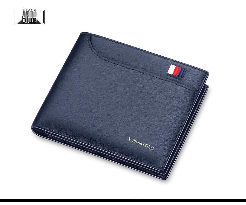 Ying Huang Bao Luo Men's High-End Genuine Leather Short Wallet