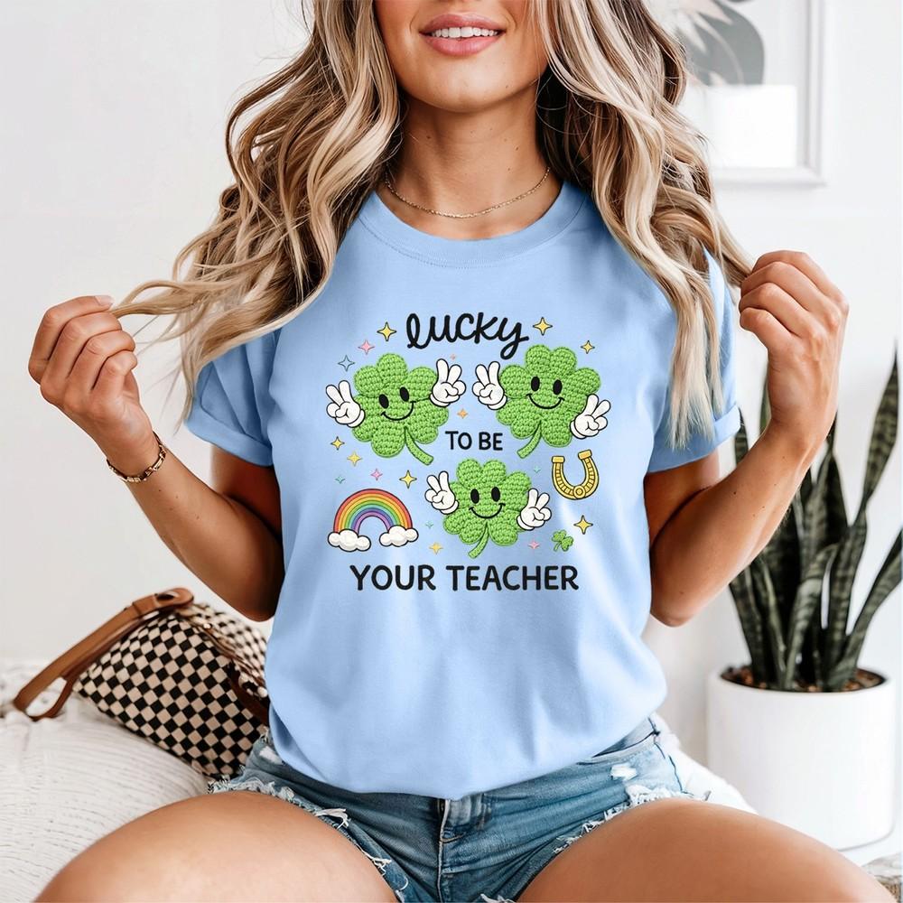 Unisexs St Patricks Day Teacher Tshirt Lucky To Be Your Teacher 2XL