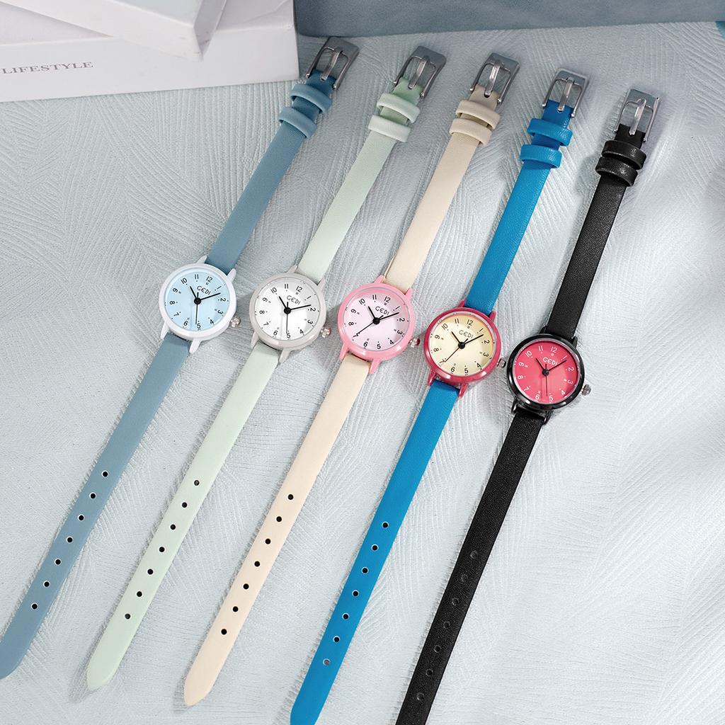 New CandyColored Watches For Female Students Featuring AStylish Small Dial And A Simple Elegant Design A Quartz Watch For Women.