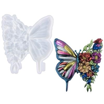 Schmetterlings-Silikonformen, 3D-Tierharzform, große Schmetterlingsstatue, Herstellung von Epoxidgussformen für Wandbehangtüren