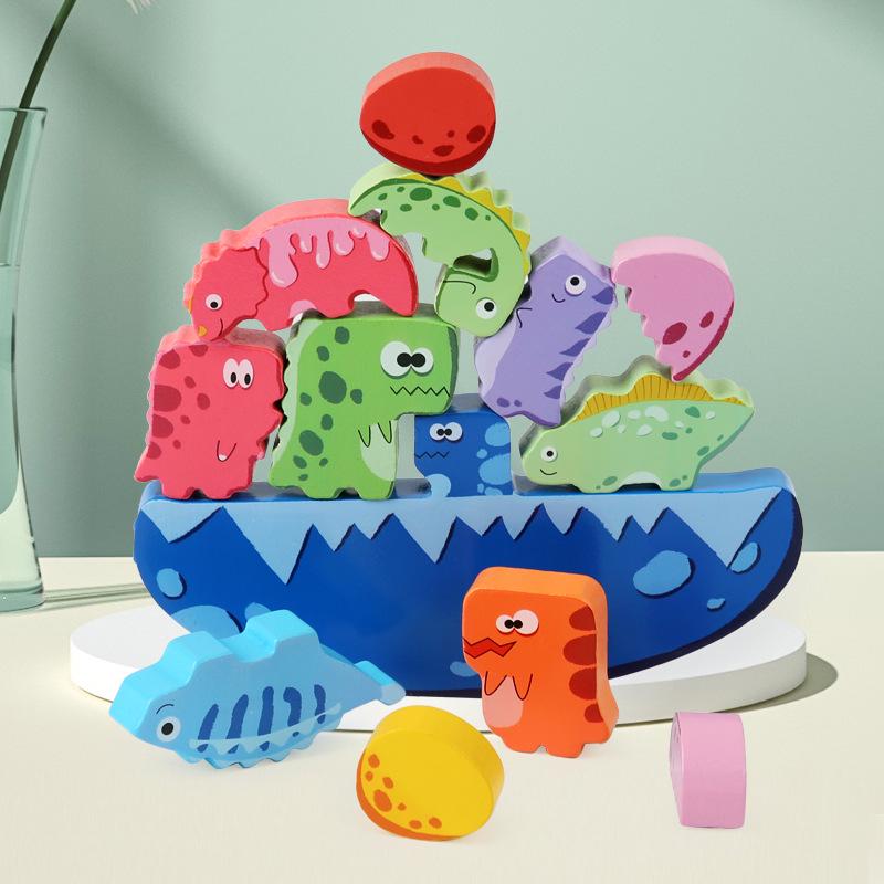 

Large Wooden Animal Stacking Game - Children s Early Education Puzzle Blocks
