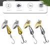 2pcs Fishing Spoons Metal Lures with Hook Rotating Hard Fishing Lures Fishing Sequins Baits for Trout Spinner Baits