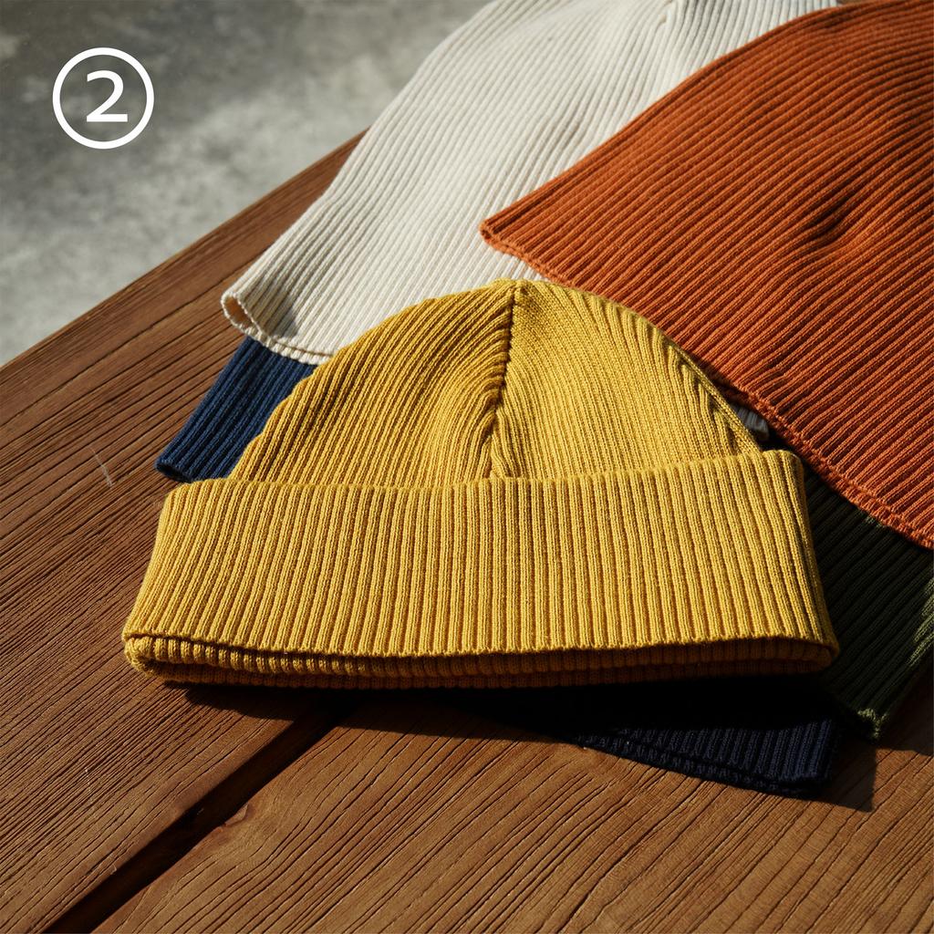 Bancheu Hdr Cotton Double Roll Watch Cap - Yellow