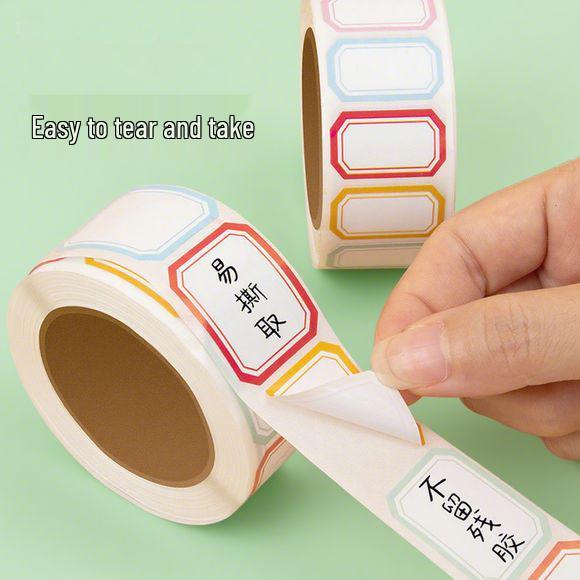 800 Waterproof Color Labels: Hand-writable, Easy-Tear Stickers for Warehouse and Price Marking Classification.