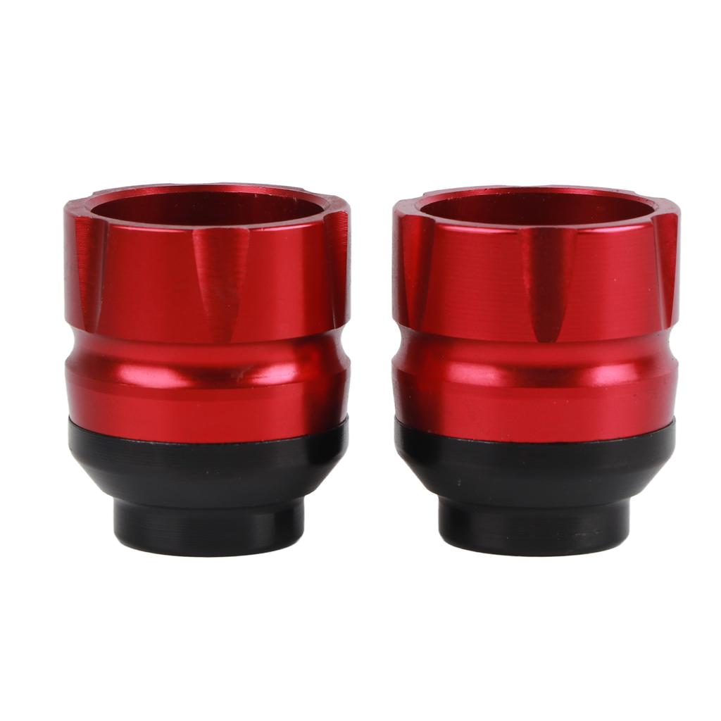 Front Fork Frame Slider CNC Aluminum Alloy Rustproof Stylish Universal Crash Protector for MotorcycleRed