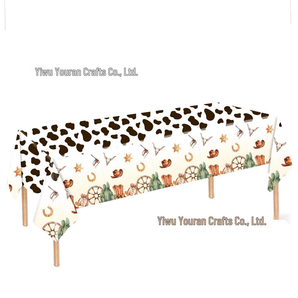 Western Cowboy Theme Birthday Party Disposable Tableware Set