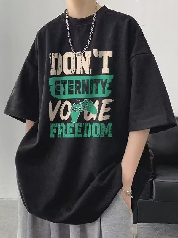 Men's Trendy Summer Loose Fit Short Sleeve T-shirt