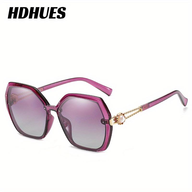 

Большие модные поляризационные солнцезащитные очки унисекс HdHues в стиле ретро, ​​UV400 фиолетовый