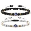 Lucky Evil Eye Bracelet Men Natural Stone 4mm Tiger Eye Lava Agates Beads Adjustable Braided Bracelets&Bangles Jewelry for Women
