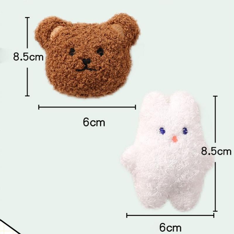 Cute Soft Cute Bear Pin Cartoon Plush Sweet Student Girl Children Uniform Lapel Clothes Hat Brooch Bag Pendant
