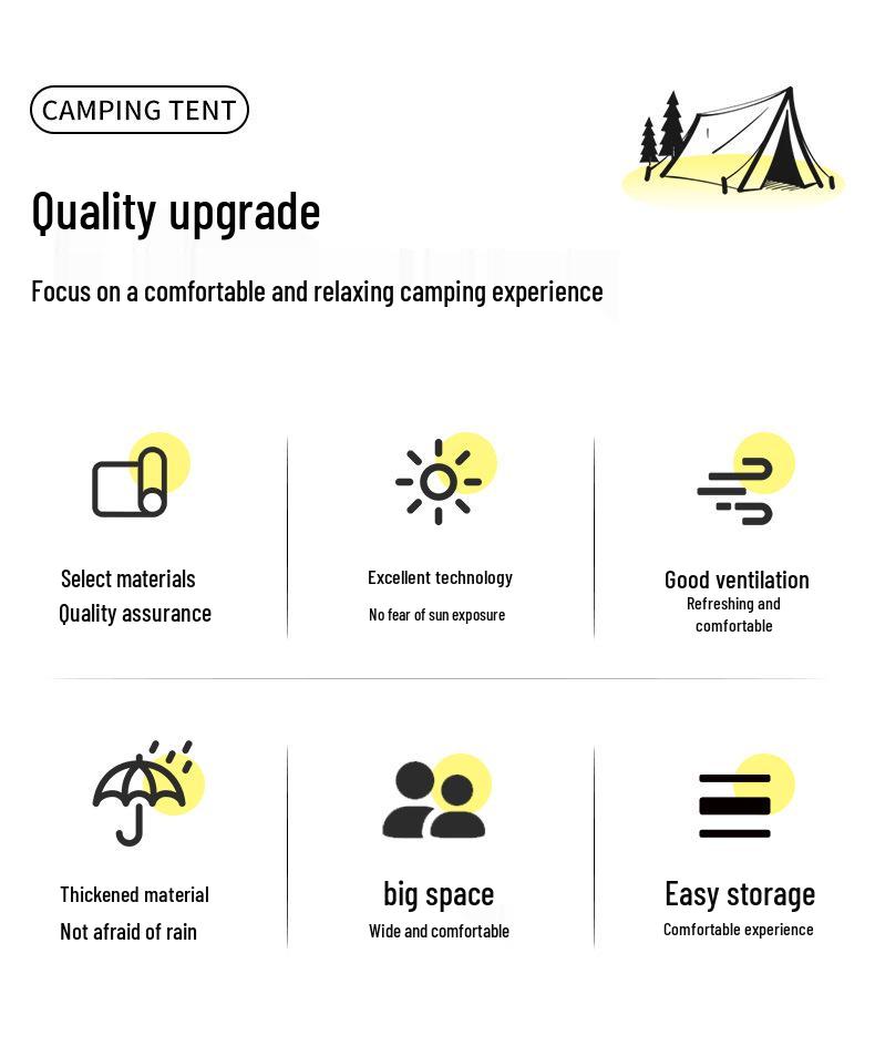 Custom Waterproof Ultralight Car Tail & Hiking Tent with Sunshade