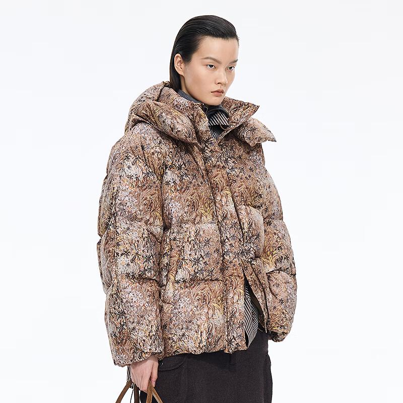 JNBY 2025 Winter Loose Hooded Down Jacket