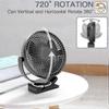 2026 Portable Rechargeable Desk Fan for OPOLAR - 10000mAh USB-Powered Quiet Fan with 360 Adjustable Head, 3 Speeds & Fast Charging