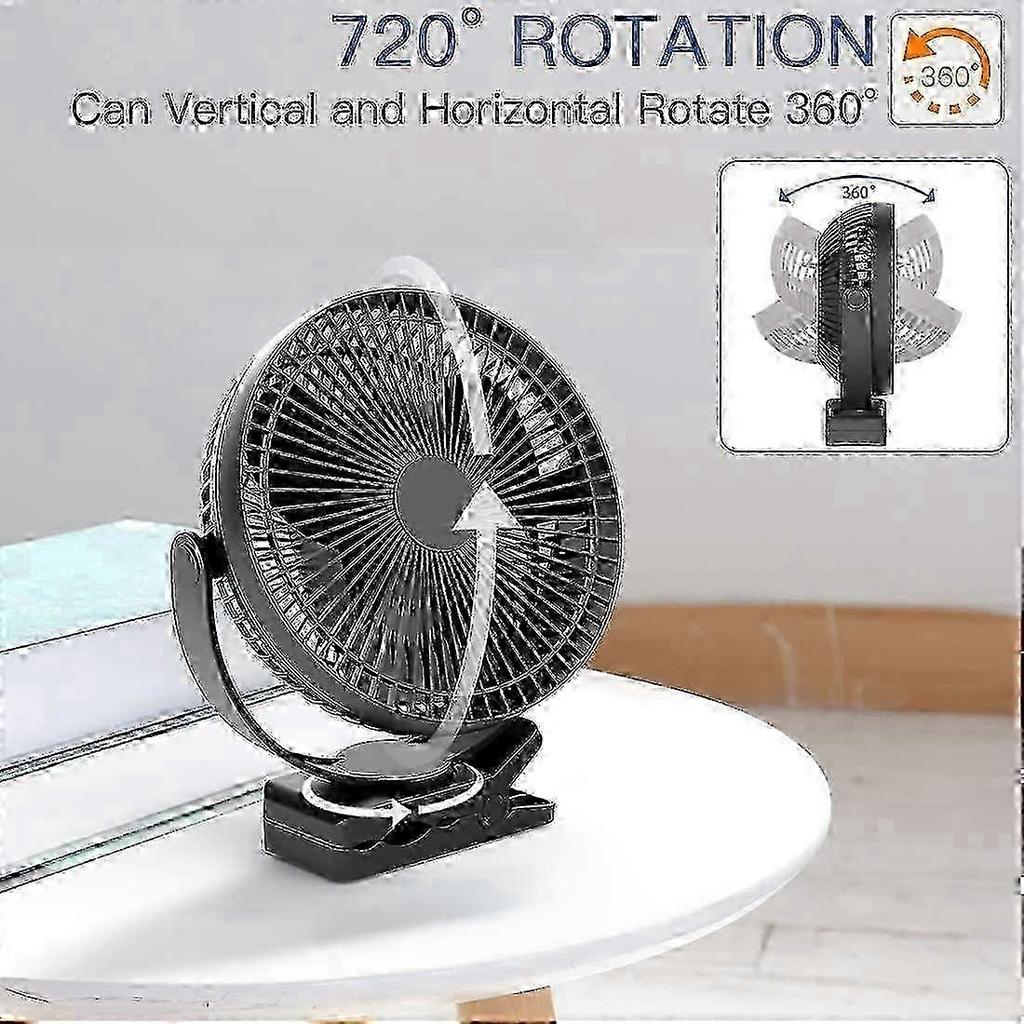2026 Portable Rechargeable Desk Fan for OPOLAR - 10000mAh USB-Powered Quiet Fan with 360 Adjustable Head, 3 Speeds & Fast Charging