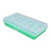 2PCS Waterproof Tackle Box Fishing Tackle Box Organizer Fishing Lure Bait Box Green