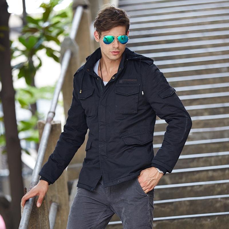 Winter Men's Clothing Medium and Long Velvet Warm and Cold-proof Men's Casual Jacket, Large Size Loose Cotton-padded Coat