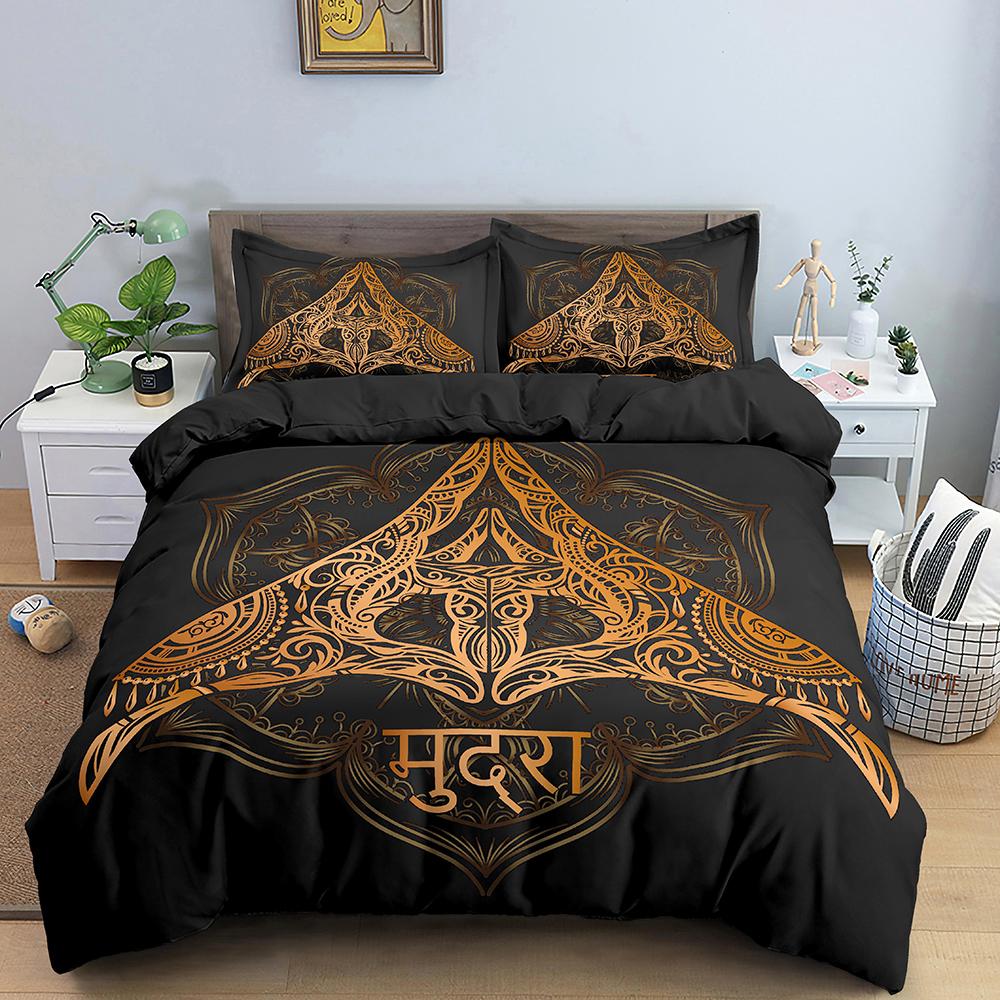 Hand Of Fatima Duvet Cover Set Floral Pattern 3D Print Polyester Comforter Cover For Teens Adults Bedding Set King Queen Size