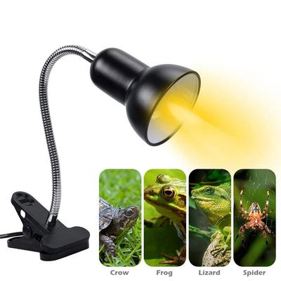Reptile Heat Lamp Pet Heating Bulb Holder Clamp W/ Clamp Adjustable Habitat Lighting Stand for Terrarium Reptiles Lizard Snake