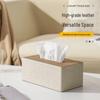 Morona Multifunctional Leather Tissue Box with Compartments
