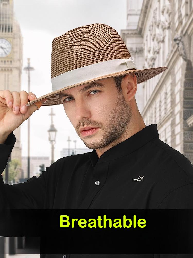 Wide Brim 63cm XL Sun Hat  for Men Women Casual  Large Panama Jazz Straw Hat Beach Wedding Khaki Plus Big Size Cap 60cm Custom