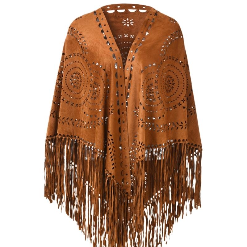 

Large Warm Shawl Wrap Tasseled Solid Color Winter Accessory Casual Crop Solid Color Hollow Oversized Shawl for Ladies