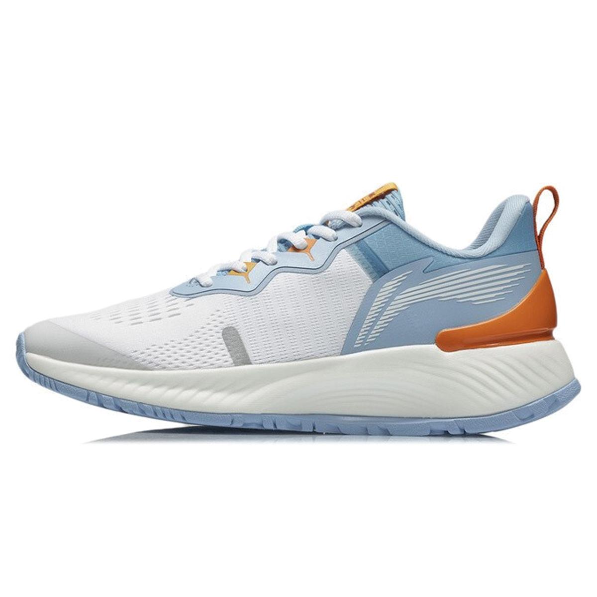 

new LINING YueYing Essential Running Shoes Men Low Top Standard White/New Aurora Blue/Xinjiang Blue 41.5