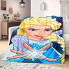 Frozen Cartoon Print Flannel Blanket for Bedrooms Chairs Picnics Travel Sofas Beds Home Decor Extra Large Gift