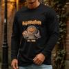 Men's Halloween Long Sleeve Neck Casual Pullover T-Shirt for Party and Holiday