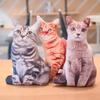 3D/35cmCat Figures Pillows Soft Simulation Cat Shape Cushion Sofa Decoration Throw Pillows Cartoon Plush Toys Friend Kids Gifts