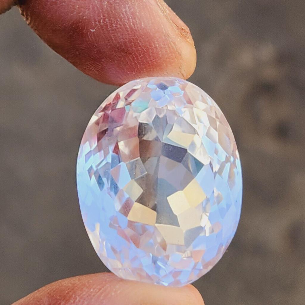 CERTIFIED Flawless 83 Ct Oval Shape White Montana Sapphire Loose Gemstone