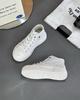 Mesh High-top Canvas Shoes Women's 2025 New Summer Breathable Sequins Versatile Lightweight Platform Casual Sports Shoes
