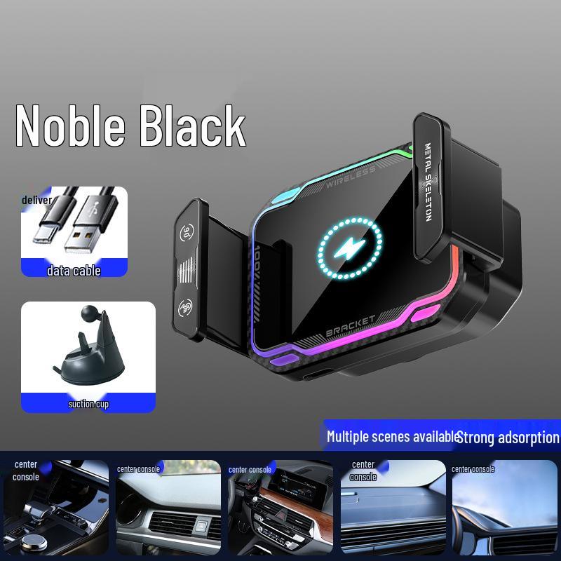 Universal Electric Dual Motor Car Phone Holder with Rotating Lift Design