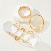 5Pcs/Set Punk Geometry Multilayer Bangles for Women Delicate Gold Color Metal Knot Cuff Bracelets Fashion Hip Hop Party Jewelry